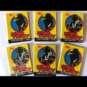6 Packs of Dick Tracy movie cards